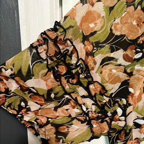 Black, Green, Mauve and Tan Tiered Maxi Dress, brand new with tags - Picture 5 of 6